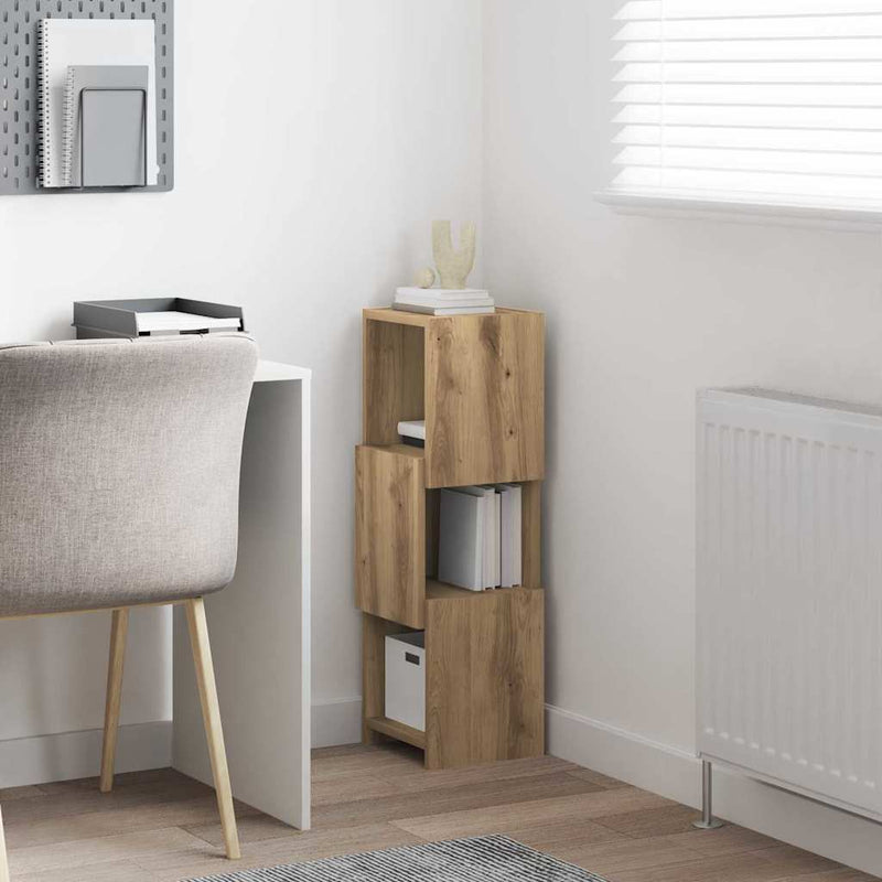 vidaXL Sarokszekrény Fehér 25,5x25x80cm Faanyag