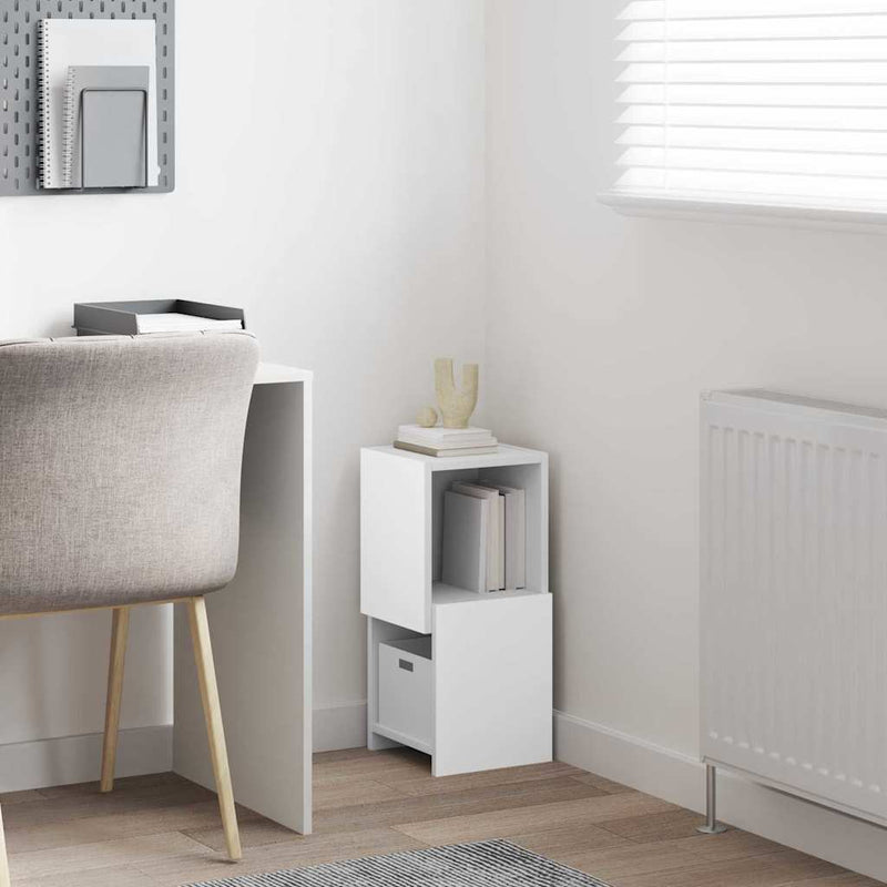 vidaXL Sarokszekrény Fehér 25,5x25x55cm Faanyag