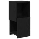 vidaXL Sarokszekrény Fekete tölgy 25,5x25x55cm Faanyag