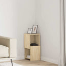 vidaXL Sarokszekrény Fehér 25,5x25x55cm Faanyag