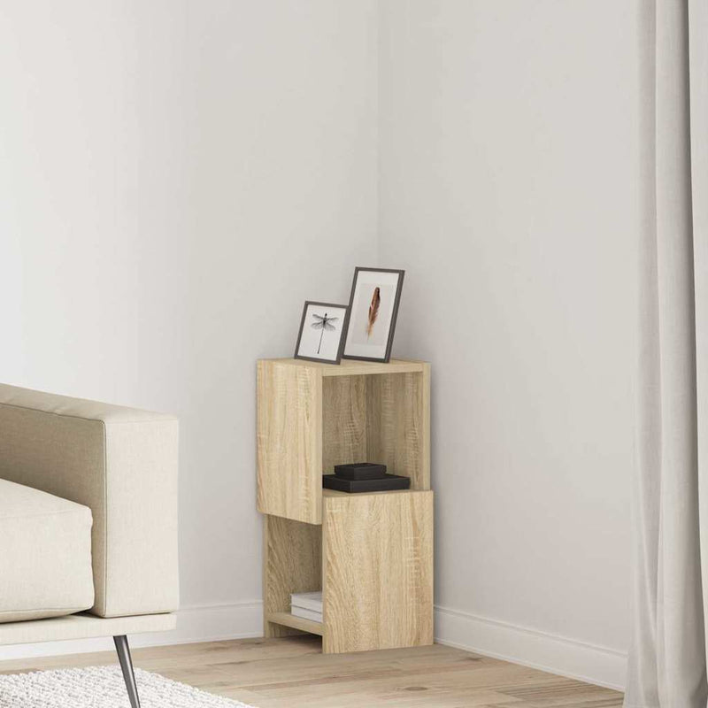 vidaXL Sarokszekrény Fehér 25,5x25x55cm Faanyag