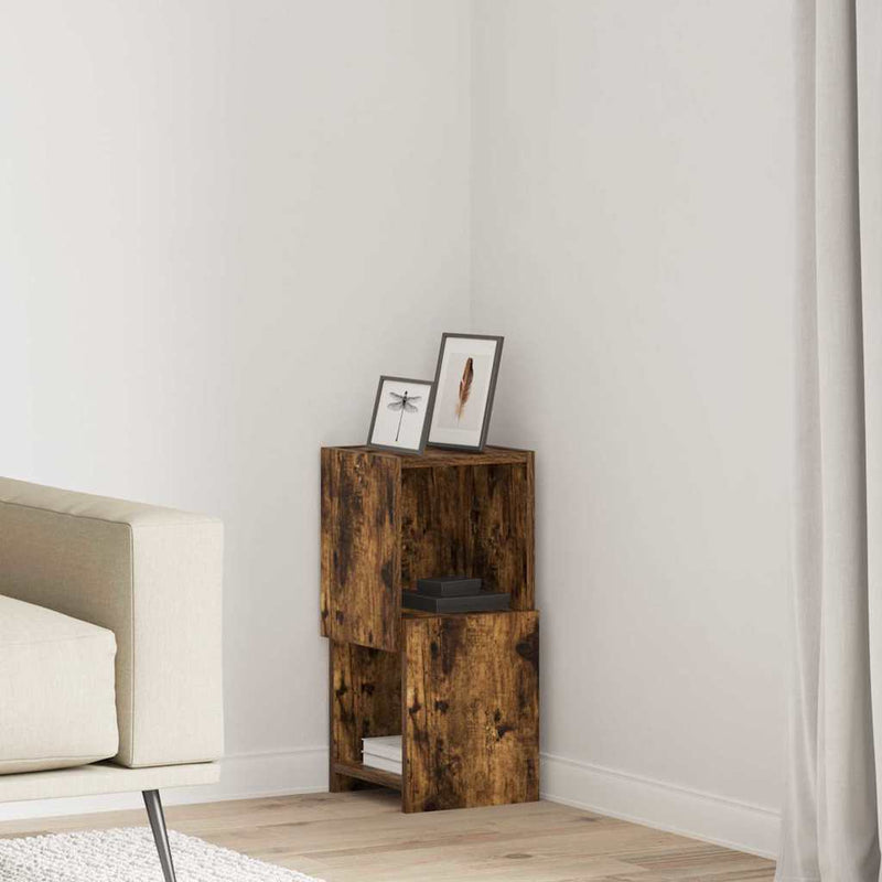 vidaXL Sarokszekrény Fehér 25,5x25x55cm Faanyag