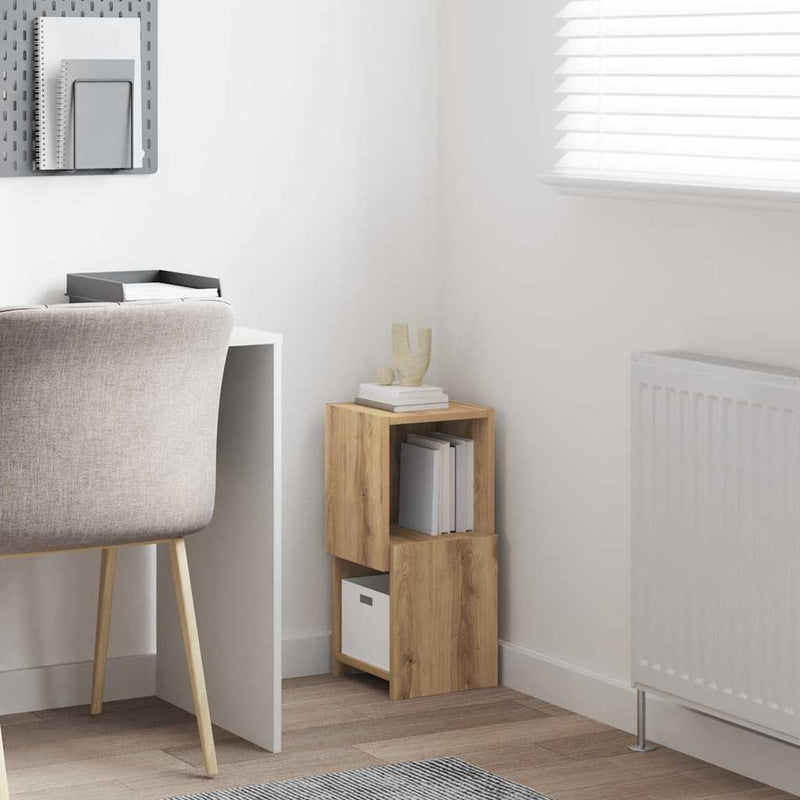 vidaXL Sarokszekrény Fehér 25,5x25x55cm Faanyag