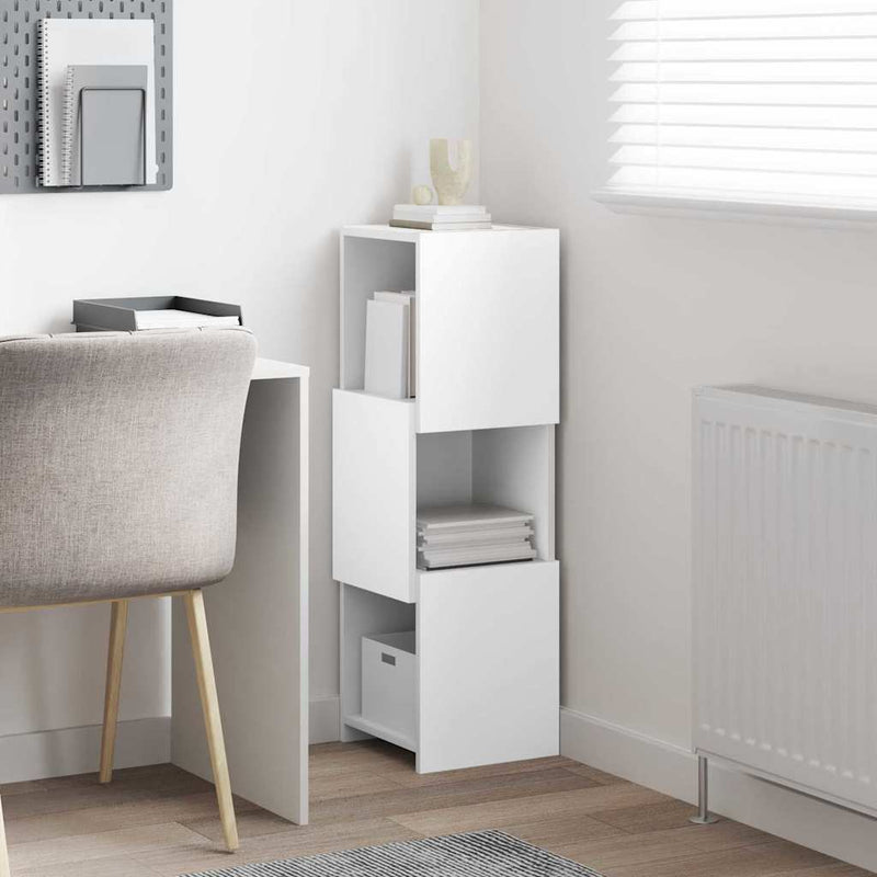 vidaXL Sarokszekrény Fehér 30,5x30x95cm Faanyag