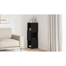 vidaXL Sarokszekrény Fekete tölgy 30,5x30x95cm Faanyag