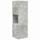 vidaXL Sarokszekrény 30,5x30x95cm Szerelt Fa Beton Szürke