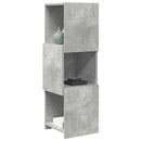 vidaXL Sarokszekrény 30,5x30x95cm Szerelt Fa Beton Szürke
