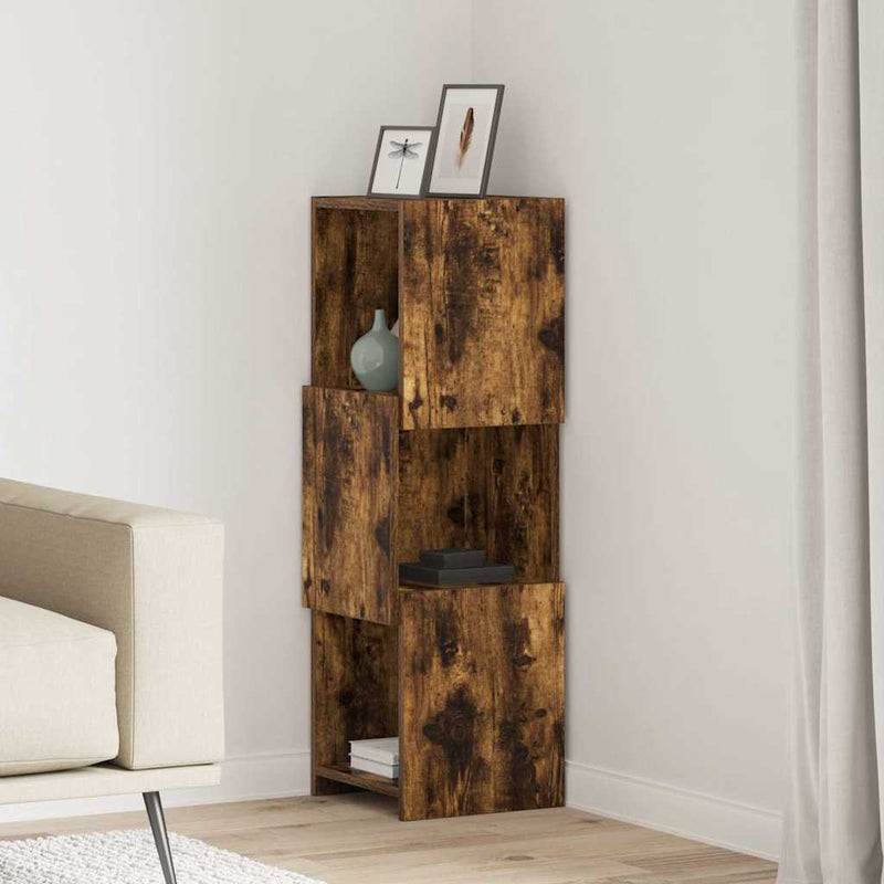 vidaXL Sarokszekrény Fehér 30,5x30x95cm Faanyag