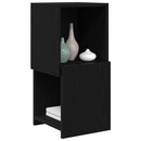 vidaXL Sarokszekrény Fekete tölgy 30,5x30x65cm Faanyag