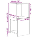 vidaXL Sarokszekrény Fehér 30,5x30x65cm Faanyag