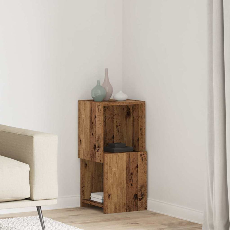 vidaXL Sarokszekrény Fehér 30,5x30x65cm Faanyag