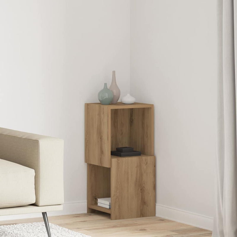 vidaXL Sarokszekrény Fehér 30,5x30x65cm Faanyag