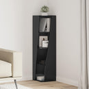 vidaXL Sarokszekrény Fekete 27,5x27x102cm Faanyag