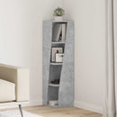 vidaXL Sarokszekrény 27,5x27x102cm Szerelt Fa Beton Szürke