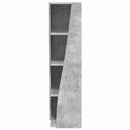 vidaXL Sarokszekrény 27,5x27x102cm Szerelt Fa Beton Szürke