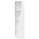 vidaXL Sarokszekrény Magas Fényű Fehér 27,5x27x102cm Faanyag