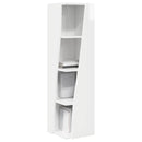 vidaXL Sarokszekrény Magas Fényű Fehér 27,5x27x102cm Faanyag