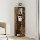 vidaXL Sarokszekrény Füstölt tölgy 27,5x27x102cm Faanyag