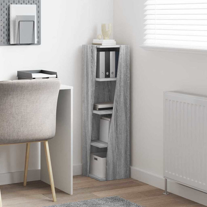 vidaXL Sarokszekrény Fehér 27,5x27x102cm Faanyag