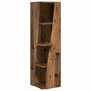 vidaXL Sarokszekrény Öreg fa 27,5x27x102cm Faanyag