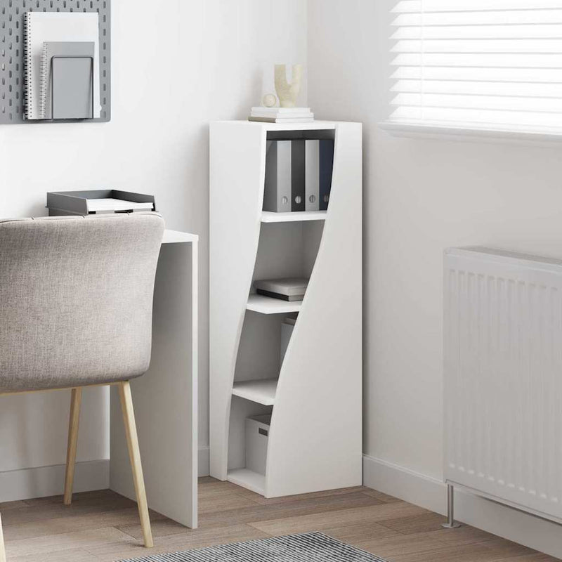 vidaXL Sarokszekrény Fehér 32x32x102cm Faanyag