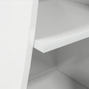 vidaXL Sarokszekrény Magas Fényű Fehér 32x32x102cm Faanyag