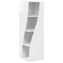 vidaXL Sarokszekrény Magas Fényű Fehér 32x32x102cm Faanyag