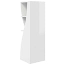 vidaXL Sarokszekrény Magas Fényű Fehér 32x32x102cm Faanyag