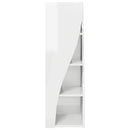 vidaXL Sarokszekrény Magas Fényű Fehér 32x32x102cm Faanyag