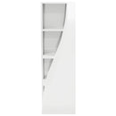 vidaXL Sarokszekrény Magas Fényű Fehér 32x32x102cm Faanyag