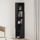 vidaXL Sarokszekrény Fekete 27,5x27x140cm Faanyag