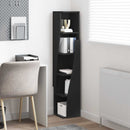vidaXL Sarokszekrény Fekete 27,5x27x140cm Faanyag