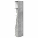 vidaXL Sarokszekrény 27,5x27x140cm Szerelt Fa Beton Szürke