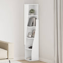 vidaXL Sarokszekrény Magas Fényű Fehér 27,5x27x140cm Faanyag