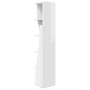 vidaXL Sarokszekrény Magas Fényű Fehér 27,5x27x140cm Faanyag