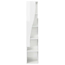 vidaXL Sarokszekrény Magas Fényű Fehér 27,5x27x140cm Faanyag
