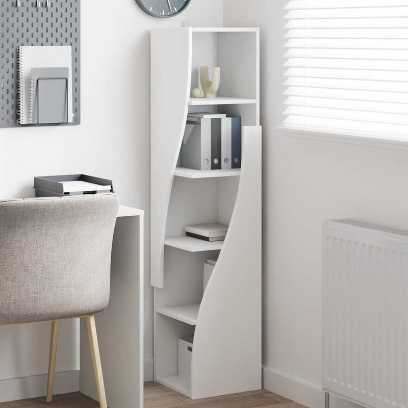 vidaXL Sarokszekrény Fehér 32x32x140cm Faanyag