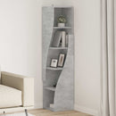 vidaXL Sarokszekrény 32x32x140cm Szerelt Fa Beton Szürke