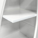 vidaXL Sarokszekrény Magas Fényű Fehér 32x32x140cm Faanyag