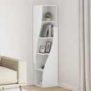 vidaXL Sarokszekrény Magas Fényű Fehér 32x32x140cm Faanyag