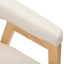 vidaXL Étkező Székek 2 pcs Természetes 54 x 57 x 73 cm Tömör Gumi Fa