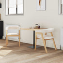 vidaXL Étkező Székek 2 pcs Természetes 54 x 57 x 73 cm Tömör Gumi Fa