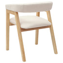 vidaXL Étkező Székek 2 pcs Természetes 54 x 57 x 73 cm Tömör Gumi Fa