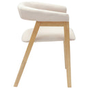 vidaXL Étkező Székek 2 pcs Természetes 54 x 57 x 73 cm Tömör Gumi Fa