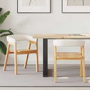 vidaXL Étkező Székek 2 pcs Természetes 54 x 57 x 73 cm Tömör Gumi Fa