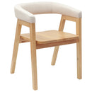 vidaXL Étkező Székek 2 pcs Természetes 54 x 57 x 73 cm Tömör Gumi Fa