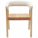 vidaXL Étkező Székek 2 pcs Természetes 54 x 57 x 73 cm Tömör Gumi Fa