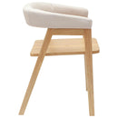 vidaXL Étkező Székek 2 pcs Természetes 54 x 57 x 73 cm Tömör Gumi Fa