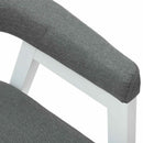 vidaXL Étkező Székek 2 pcs Fehér 54 x 57 x 73 cm Tömör Gumi Fa