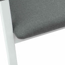vidaXL Étkező Székek 2 pcs Fehér 54 x 57 x 73 cm Tömör Gumi Fa